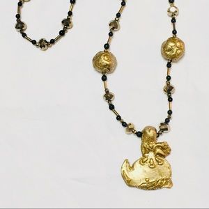 Original artisan clay bead necklace
